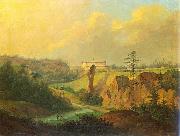 Antoni Lange View from Ojcow - View of Pieskowa Skala Castle. oil painting reproduction